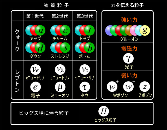 図2. 素粒子の分類図。（(C)KEK）